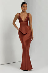 Rust Atlanta Maxi Skirt