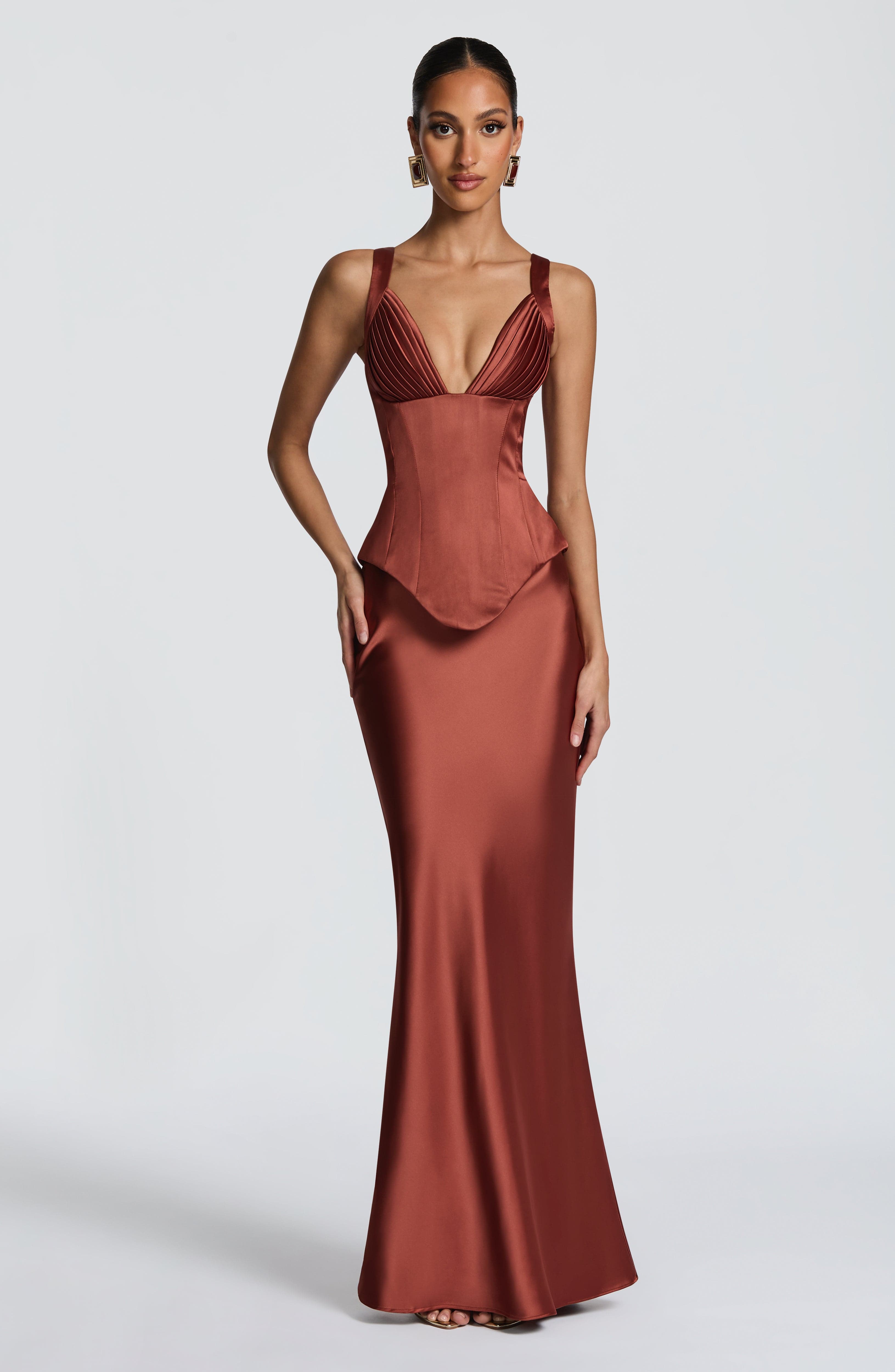 Rust Atlanta Maxi Skirt
