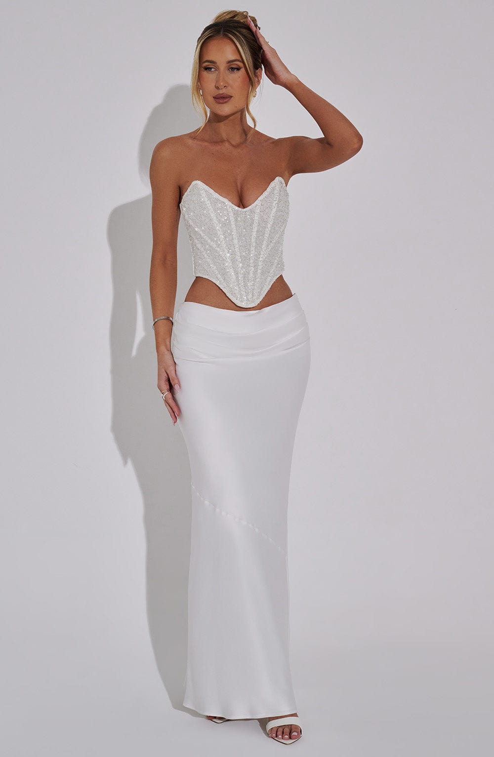 Ivory Bernadette Maxi Skirt