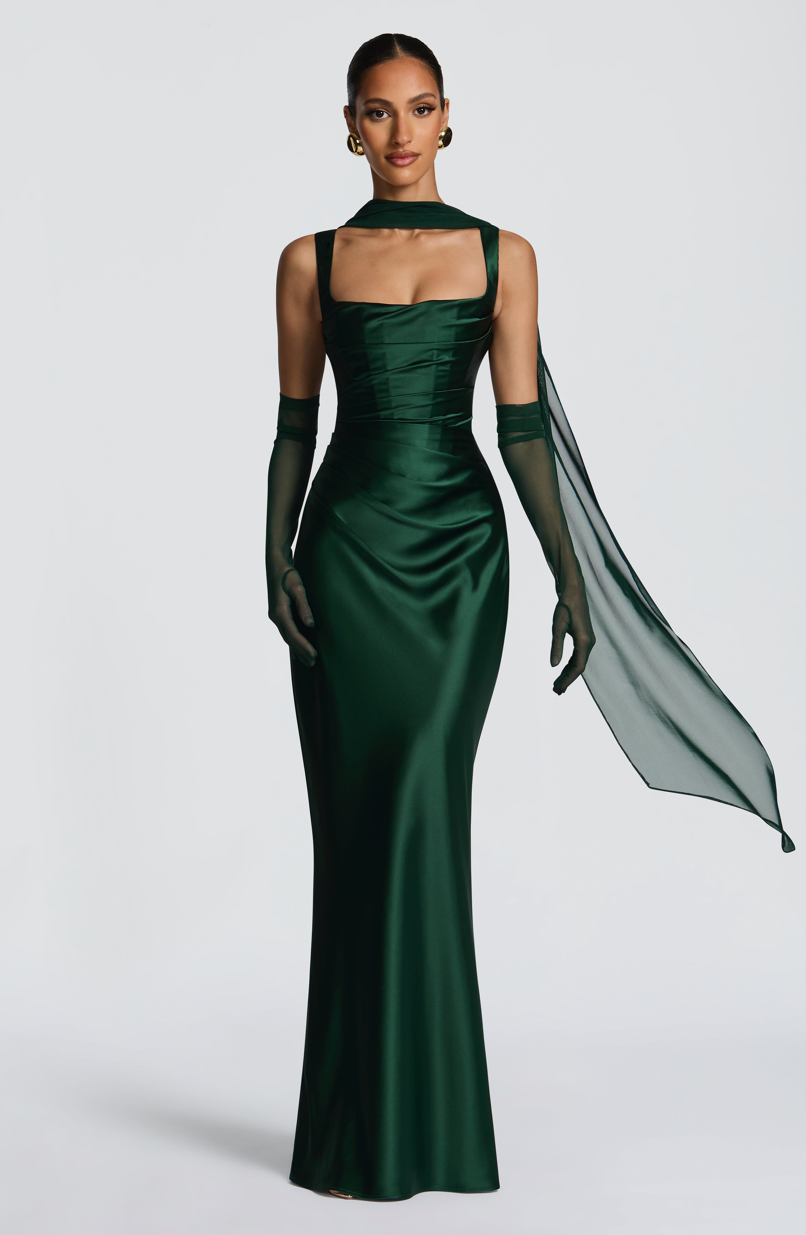 Emerald Calanthe Maxi Dress