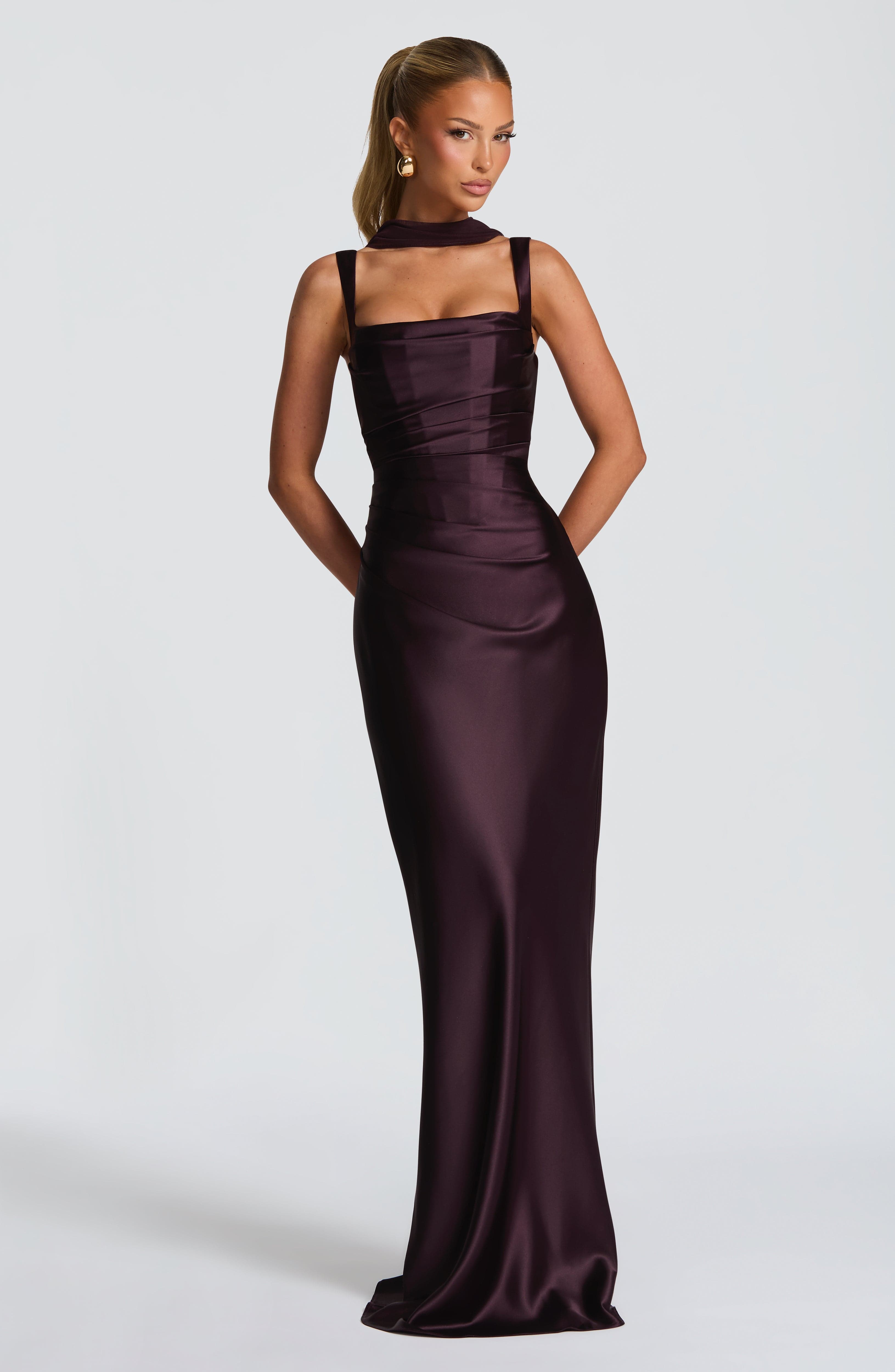 Plum Calanthe Maxi Dress