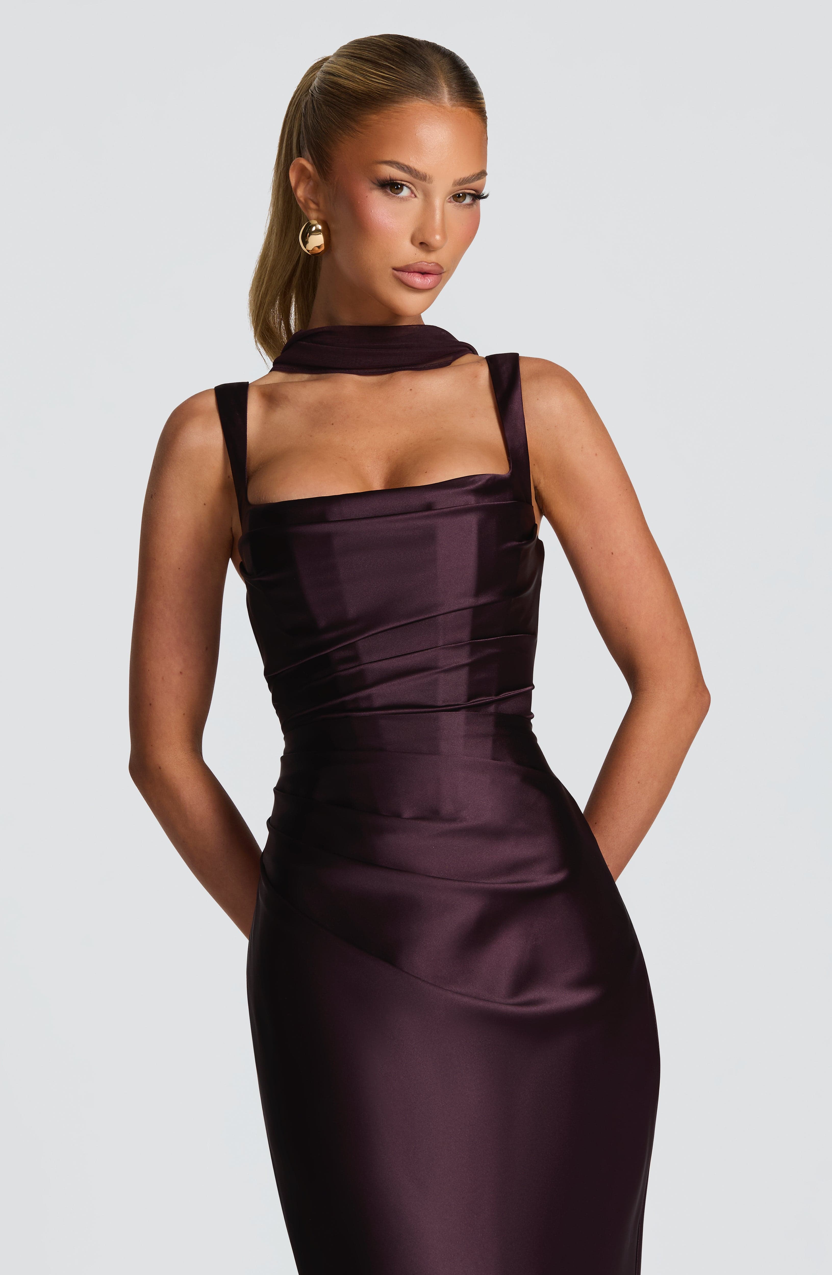 Plum Calanthe Maxi Dress