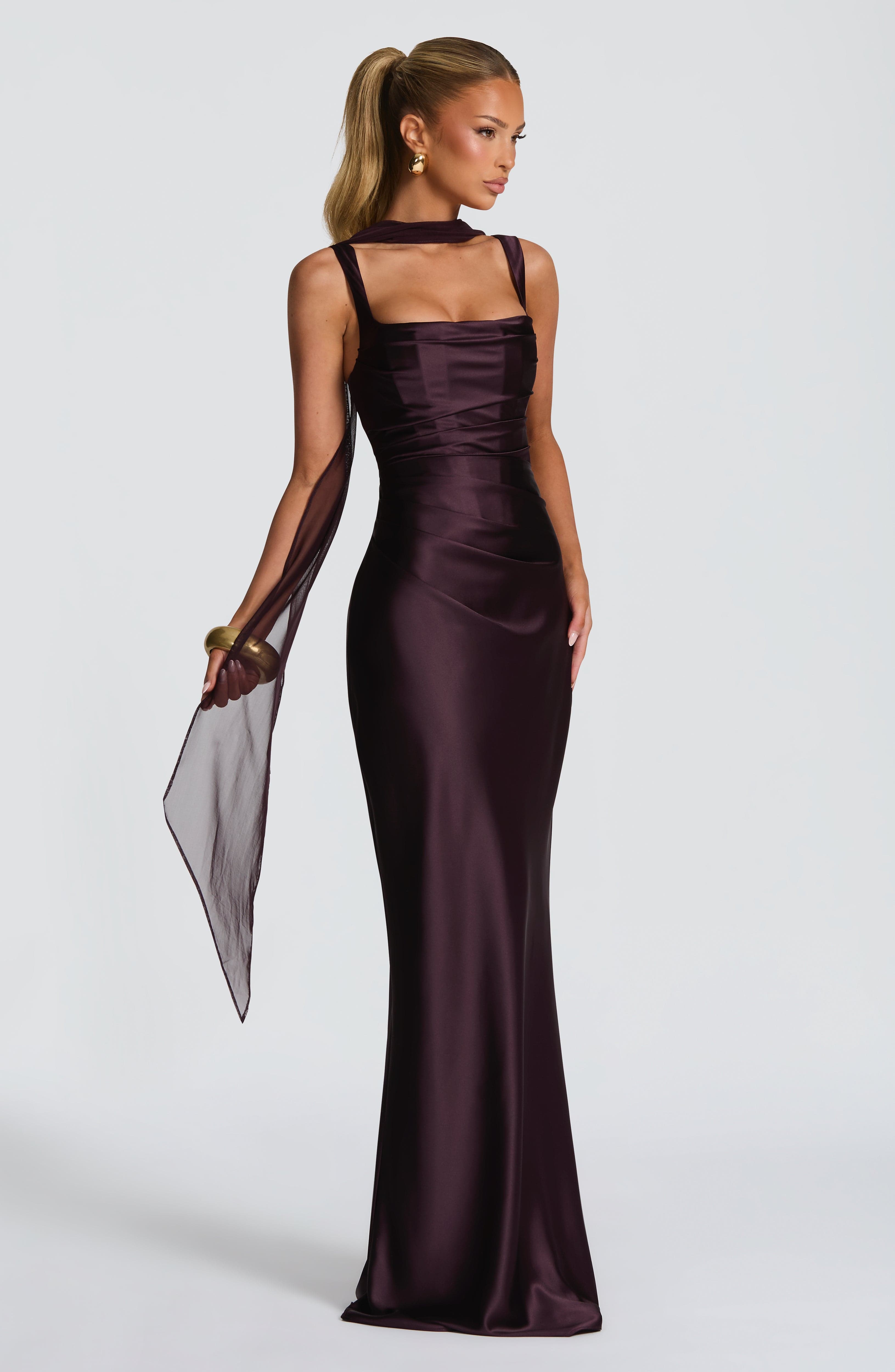Plum Calanthe Maxi Dress