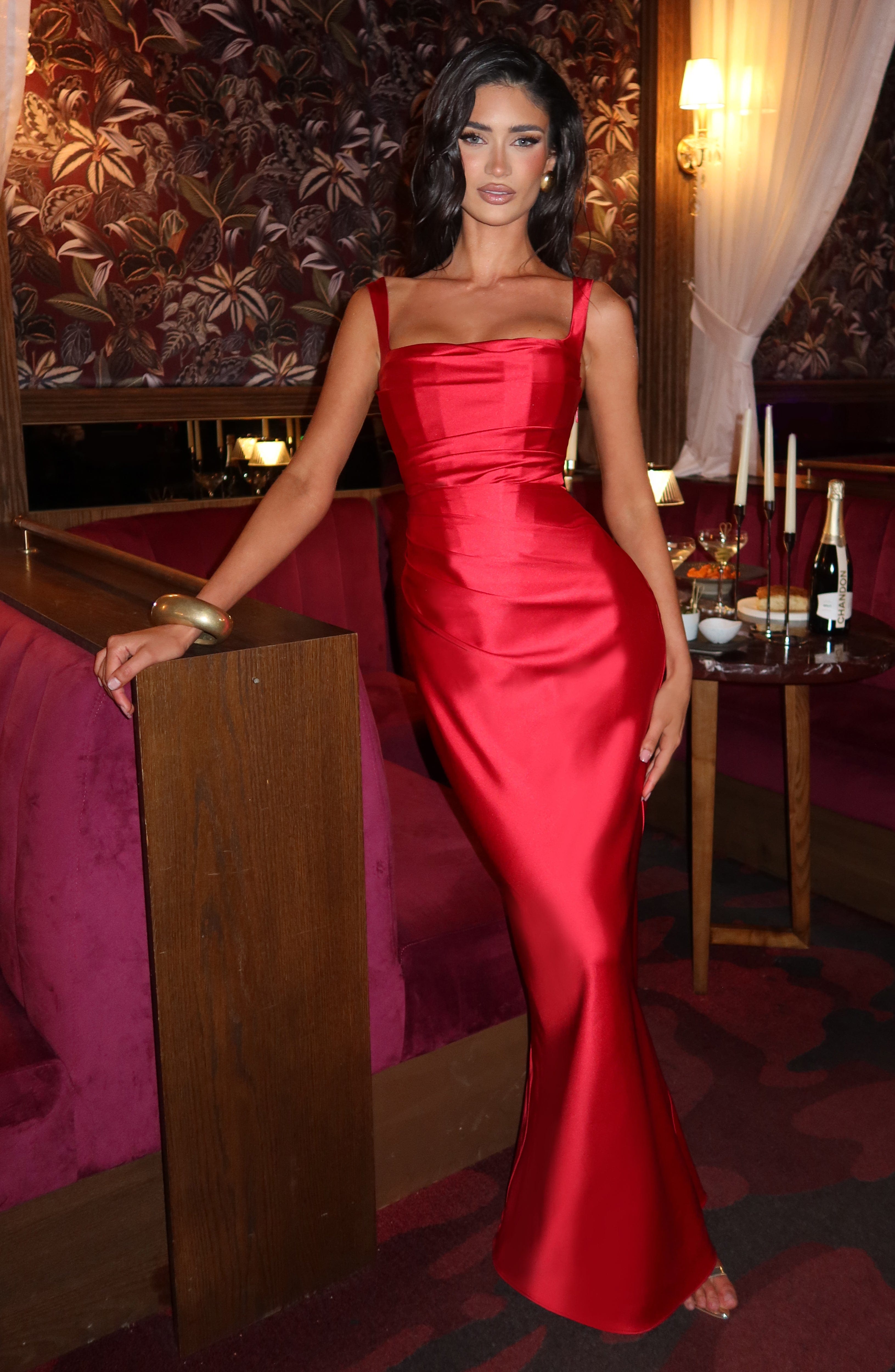 Calanthe Red Maxi Dress