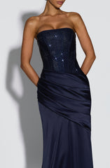 Celestia Navy Maxi Dress