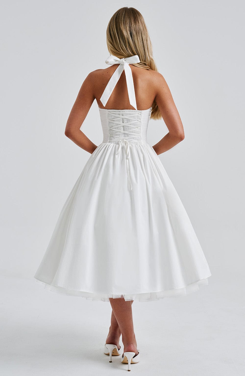 Ivory Cressida Midi Dress
