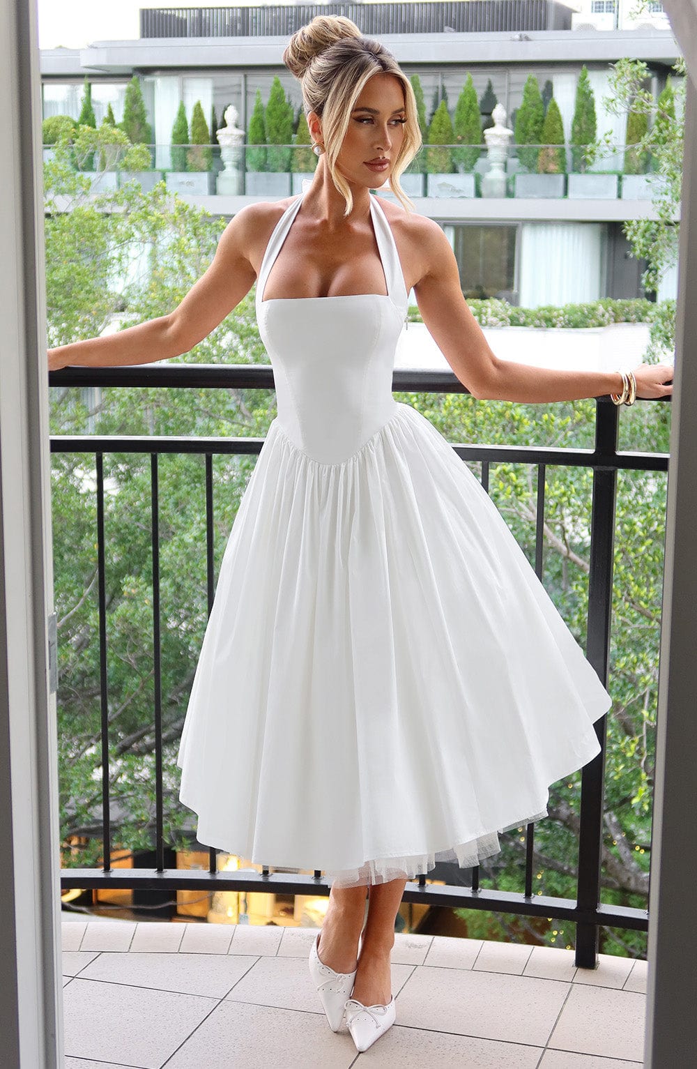 Ivory Cressida Midi Dress
