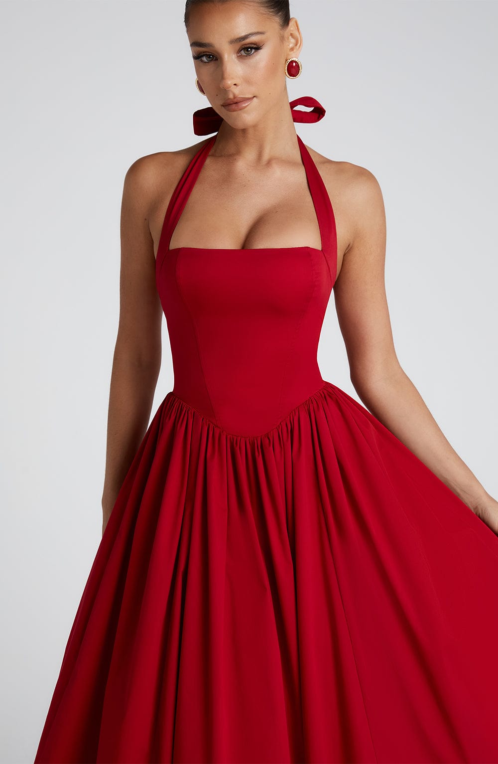 Cressida Red Midi Dress