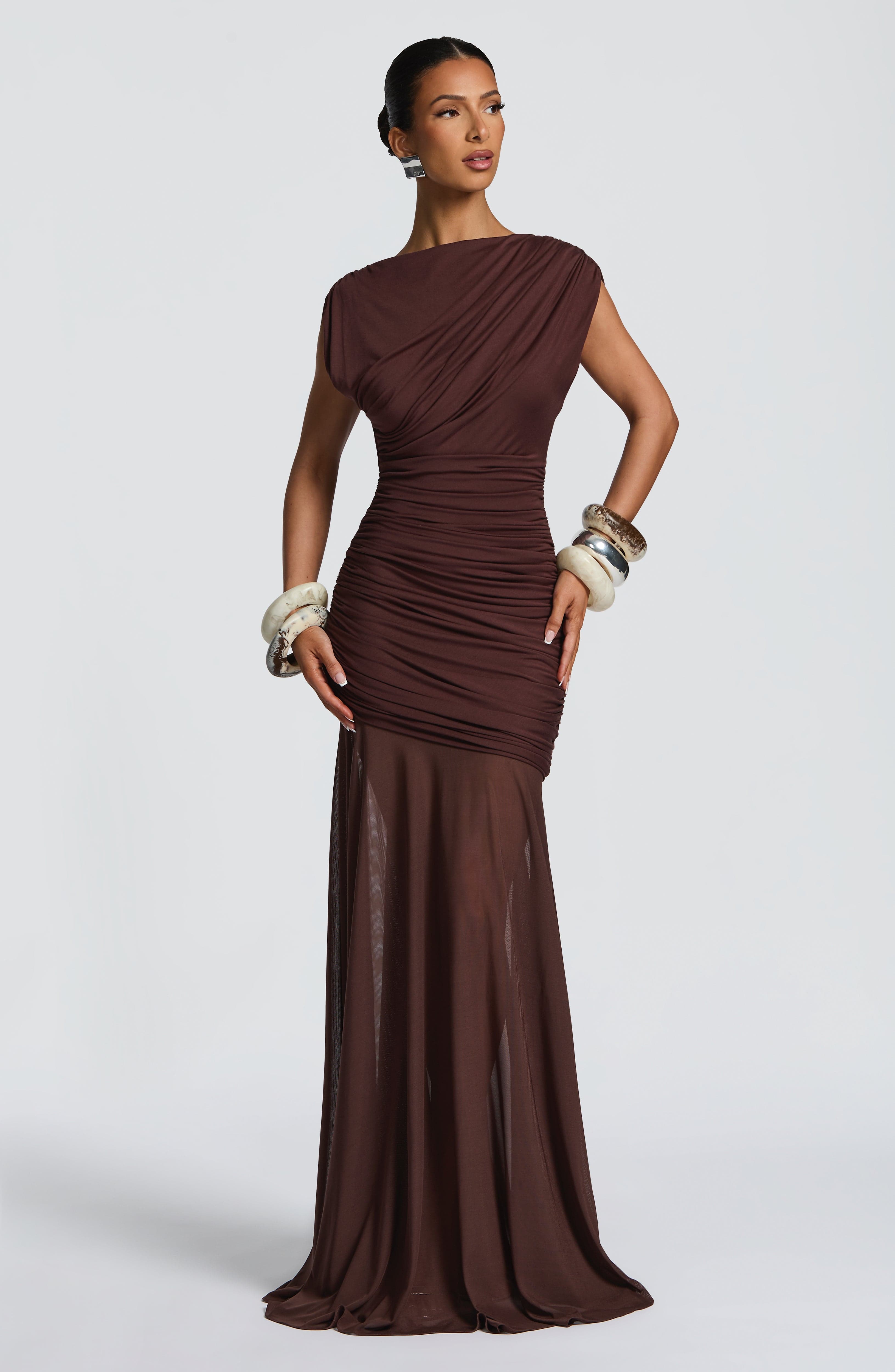 Plum Brown Demelza Maxi Dress