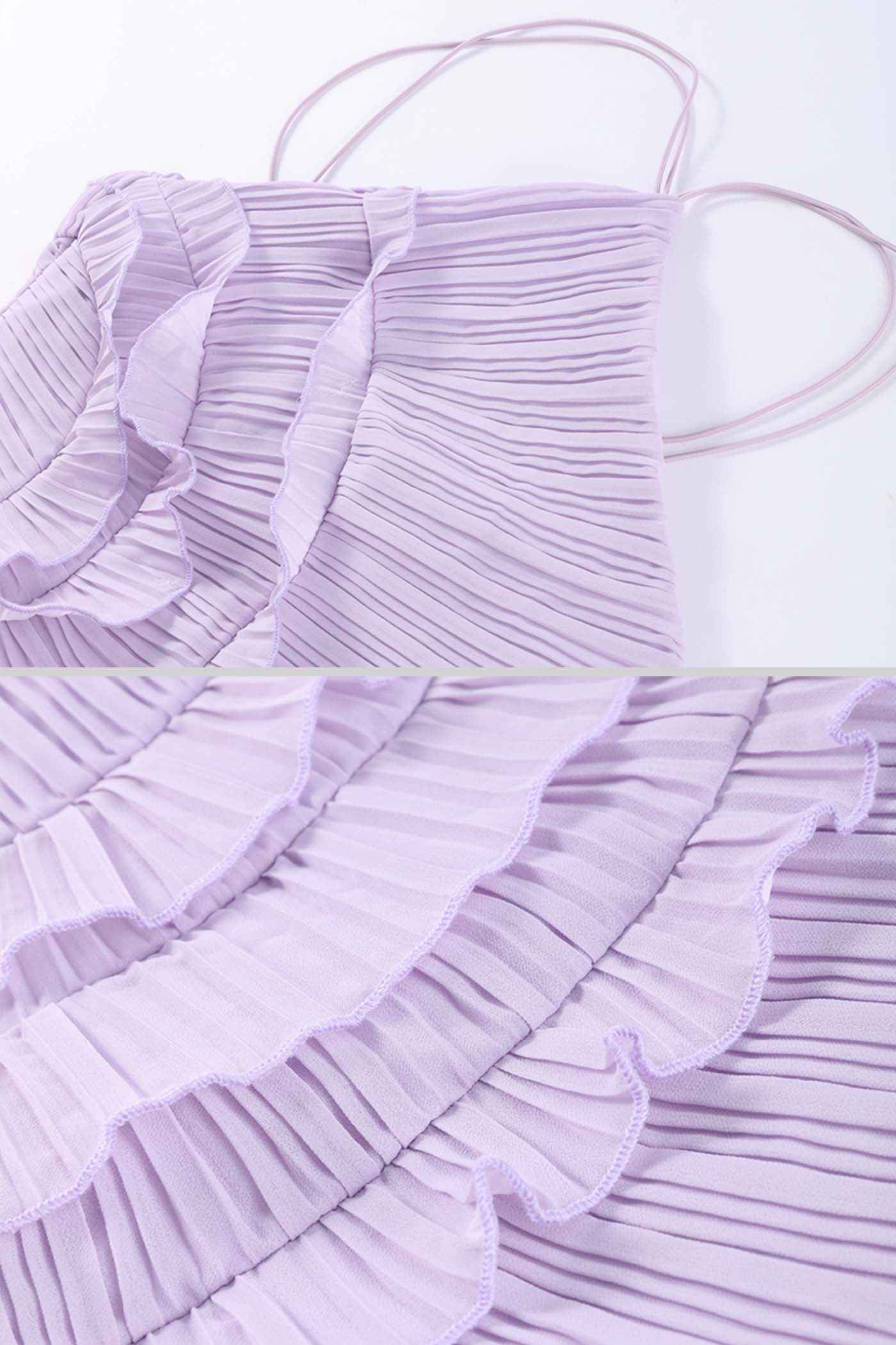 PLEATED HALTER MIDI COCKTAIL PARTY DRESS