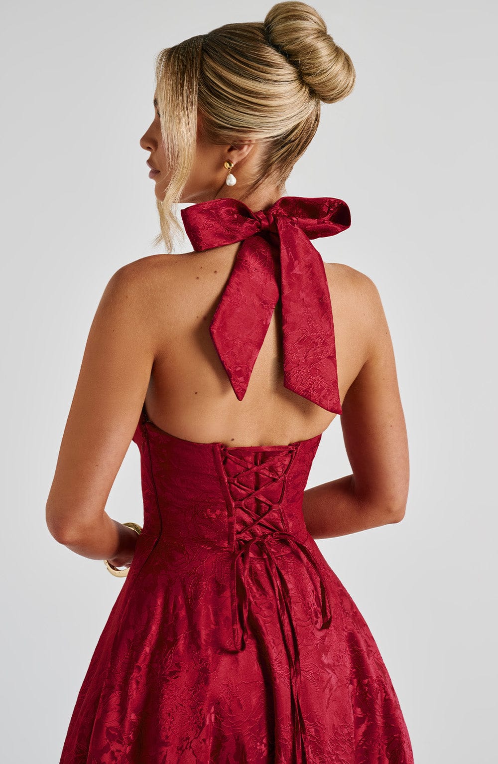 Effie Red Midi Dress