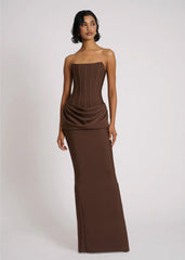 Chocolate Hilda Gown