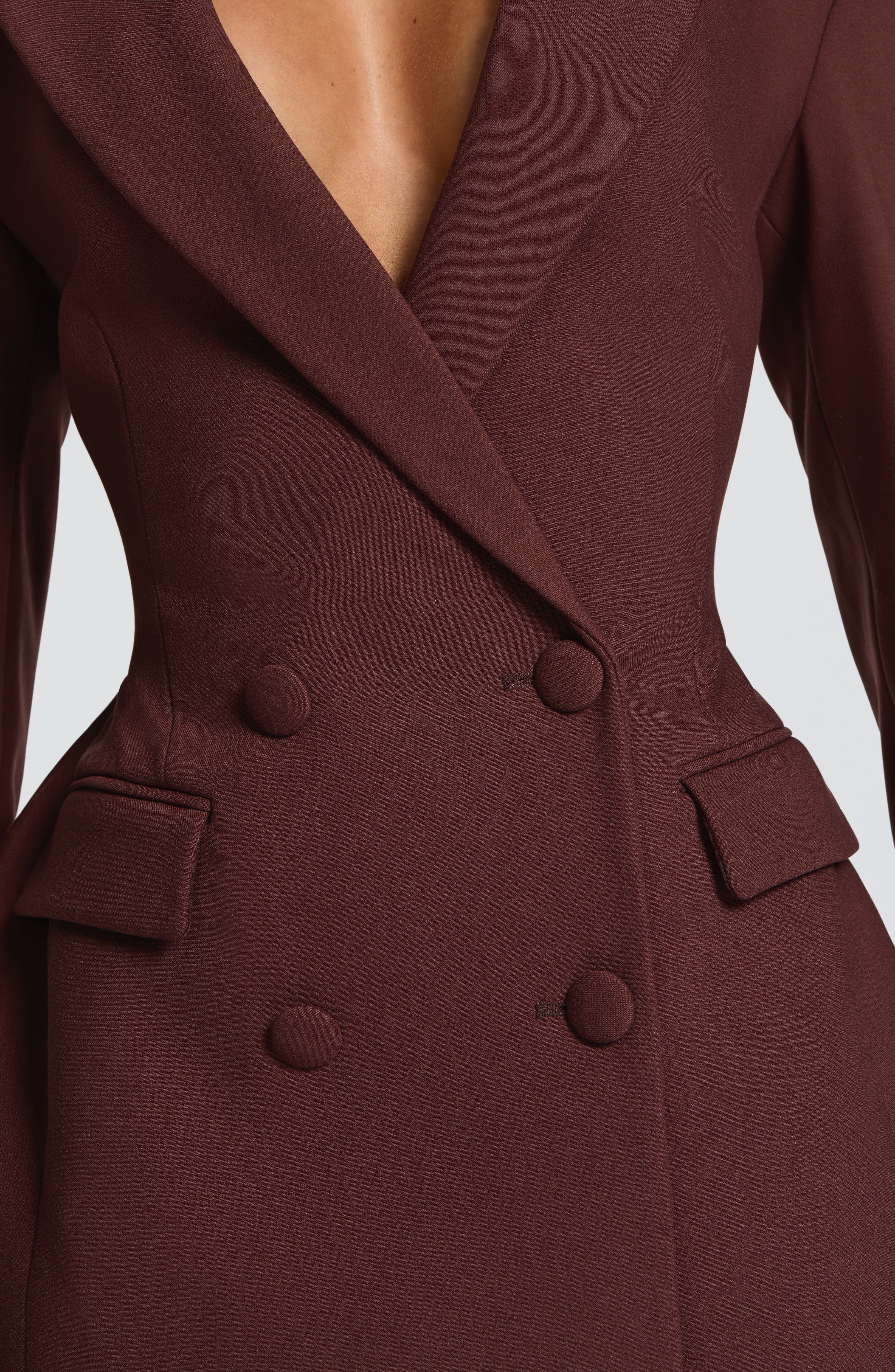 Plum Brown Elvira Mini Dress