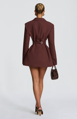 Plum Brown Elvira Mini Dress