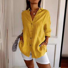 Pleated Elegant Midi Casual Shirt Dress