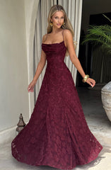 Francis Cherry Lacquer Maxi Dress