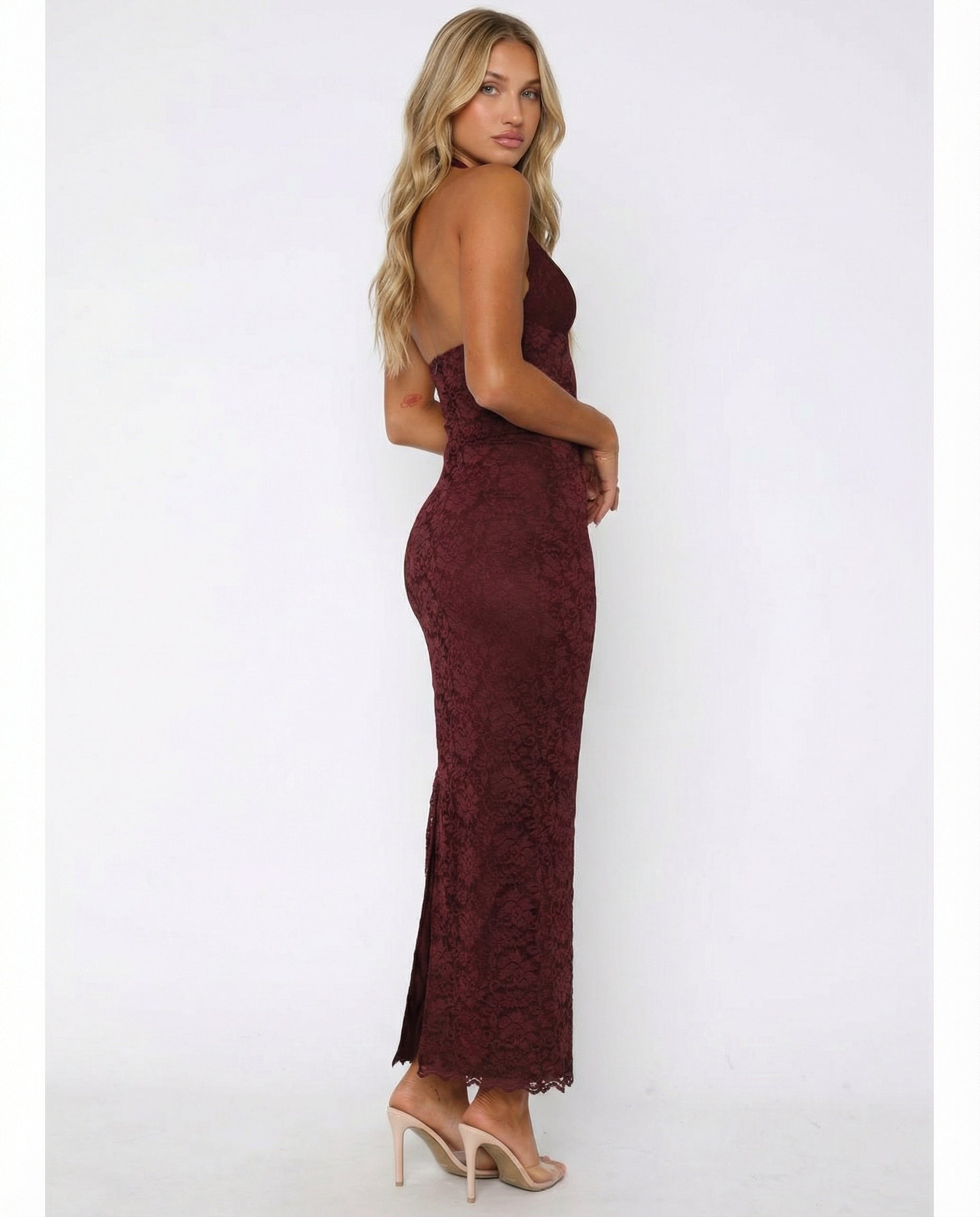 Aria Lace Open Back Maxi Summer Dress