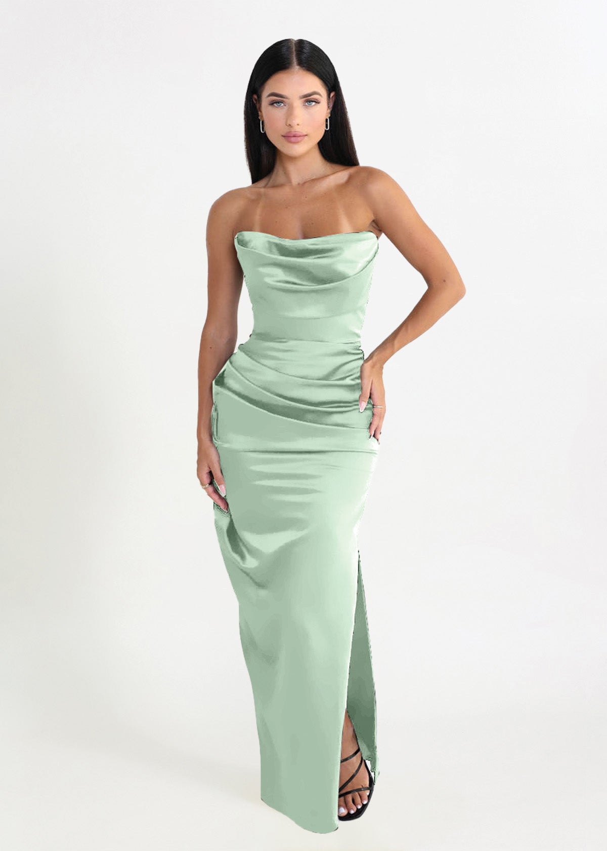 Adrienne Corset Maxi in Sage Green
