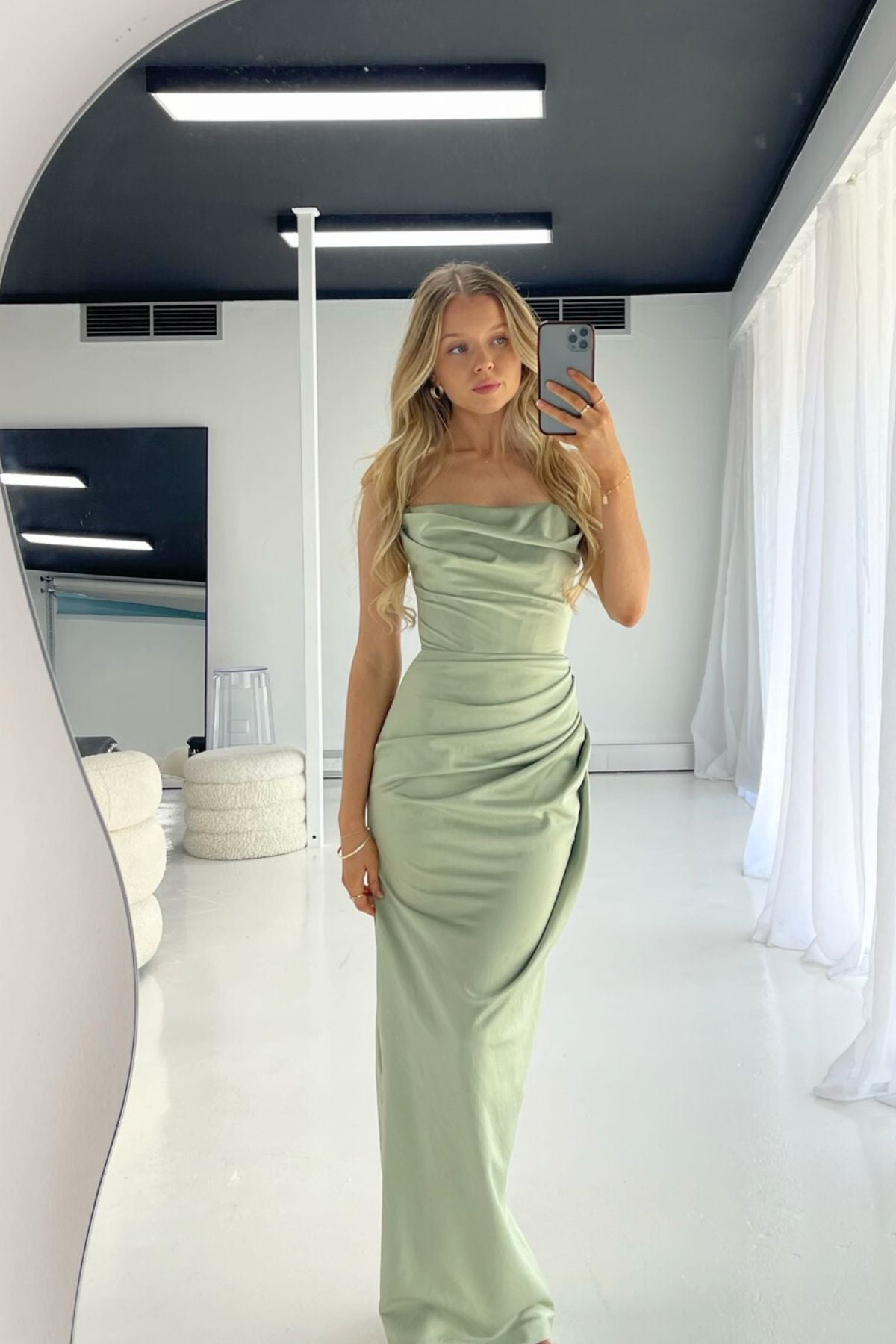Adrienne Corset Maxi in Sage Green
