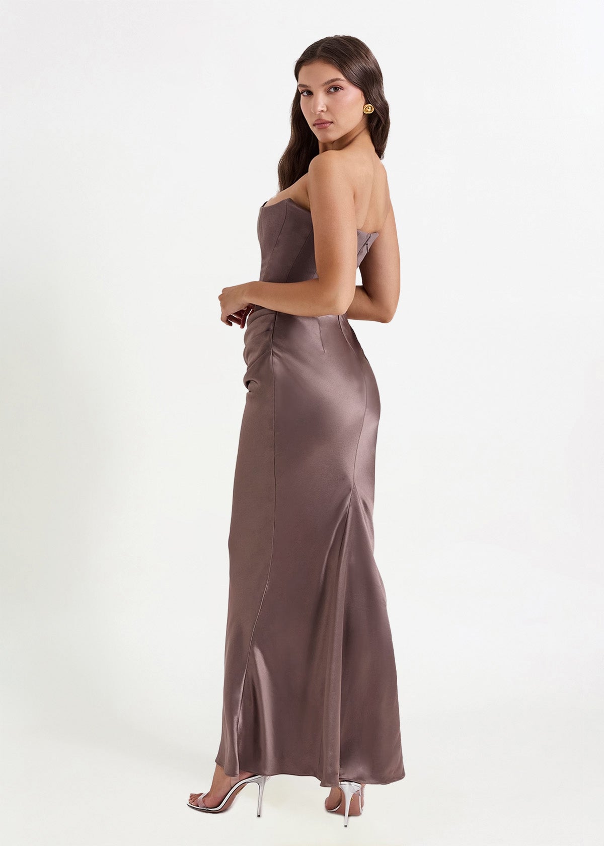 Persephone Corset Dress in Smoke