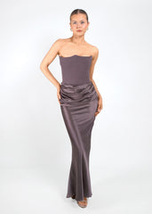 Persephone Corset Dress in Smoke