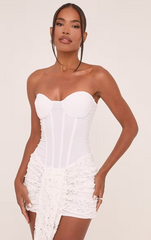 Bandeau Lace Strapless Mini Evening Bodycon Dress