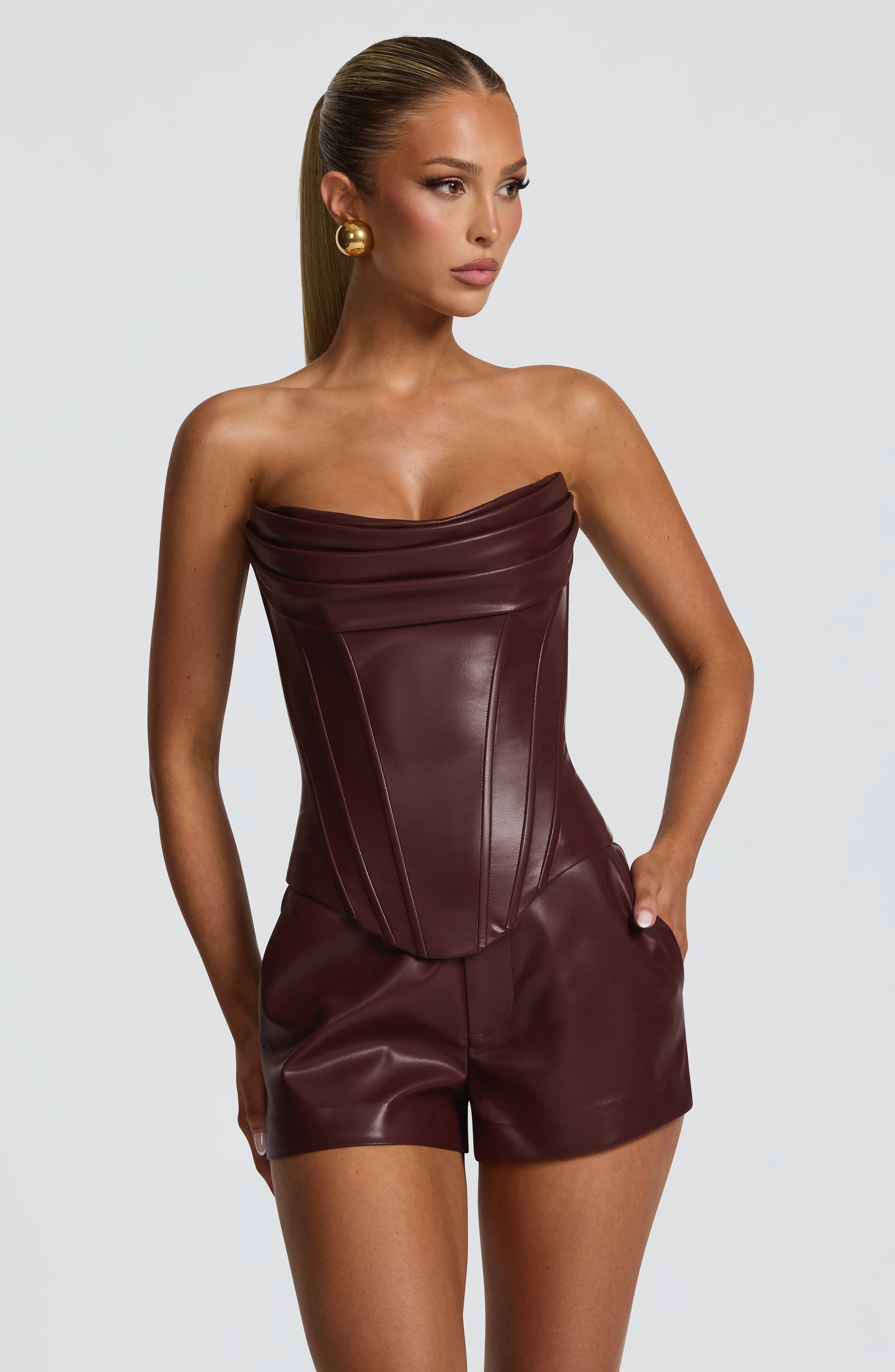 Burgundy Liv Shorts