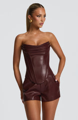 Burgundy Liv Shorts