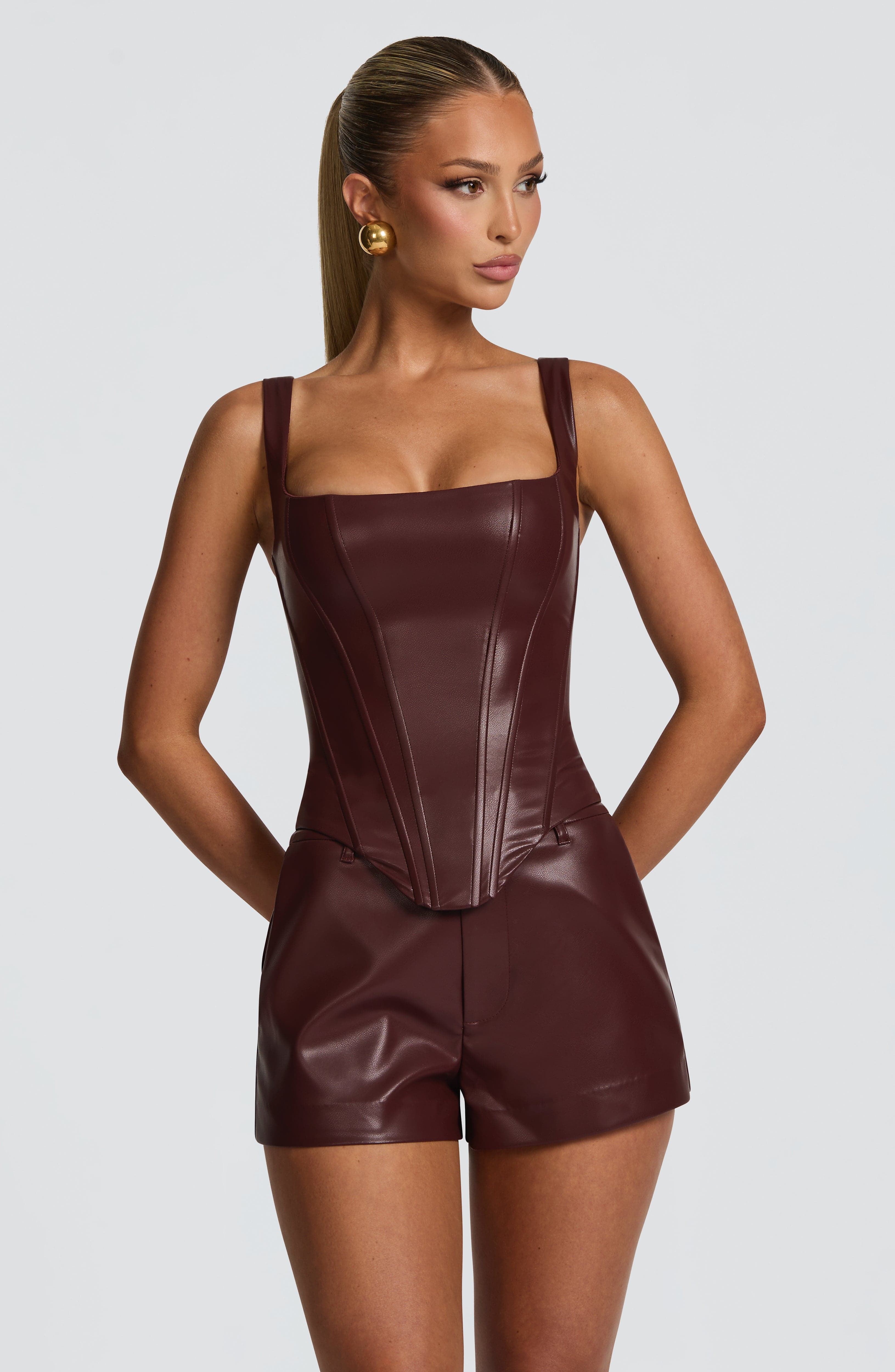 Burgundy Liv Shorts