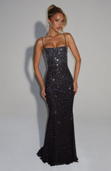 Lorelei Evening Dress - Midnight Black