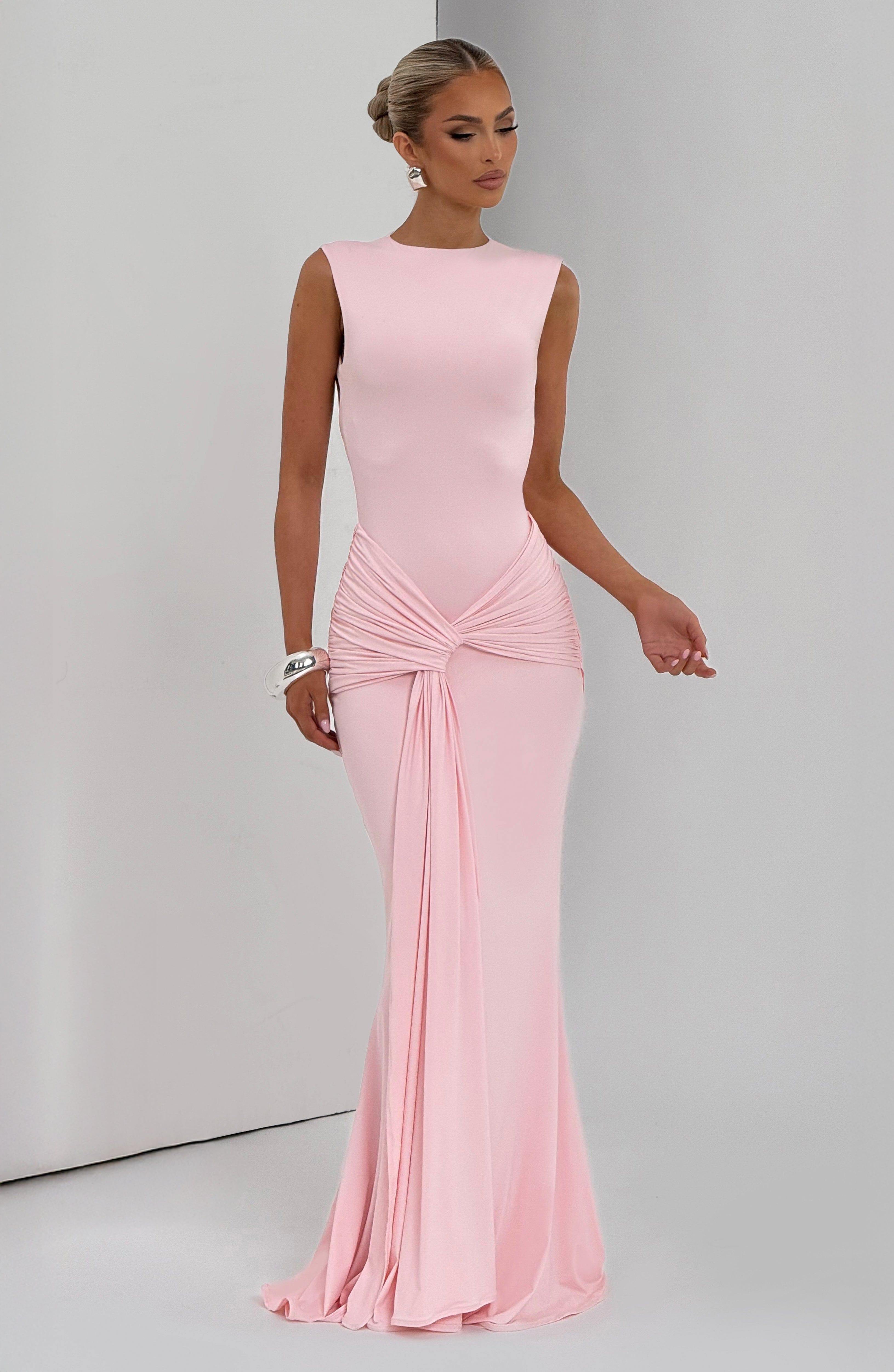 Lorenza Blush Maxi Dress
