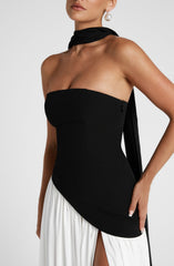 Maliyah Black and White Maxi Dress