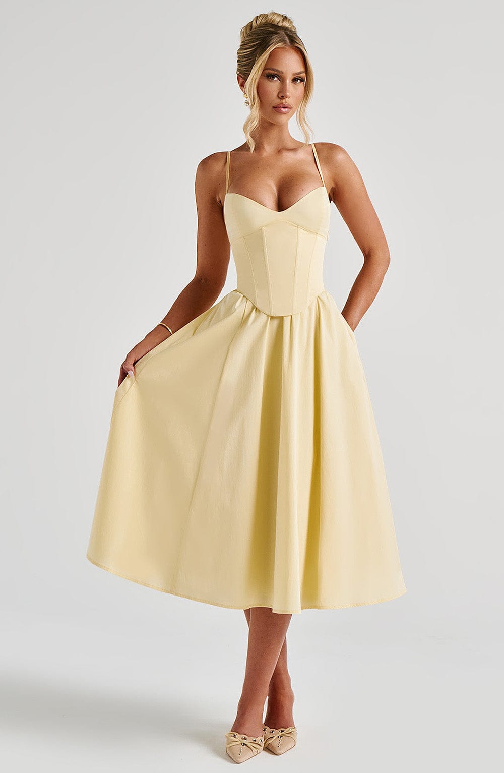 Mariella Lemon Midi Dress
