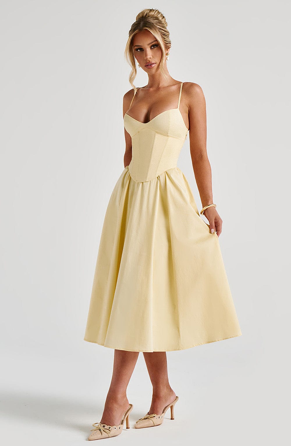 Mariella Lemon Midi Dress