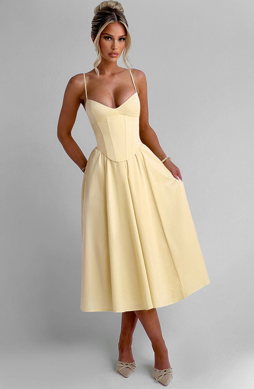 Mariella Lemon Midi Dress
