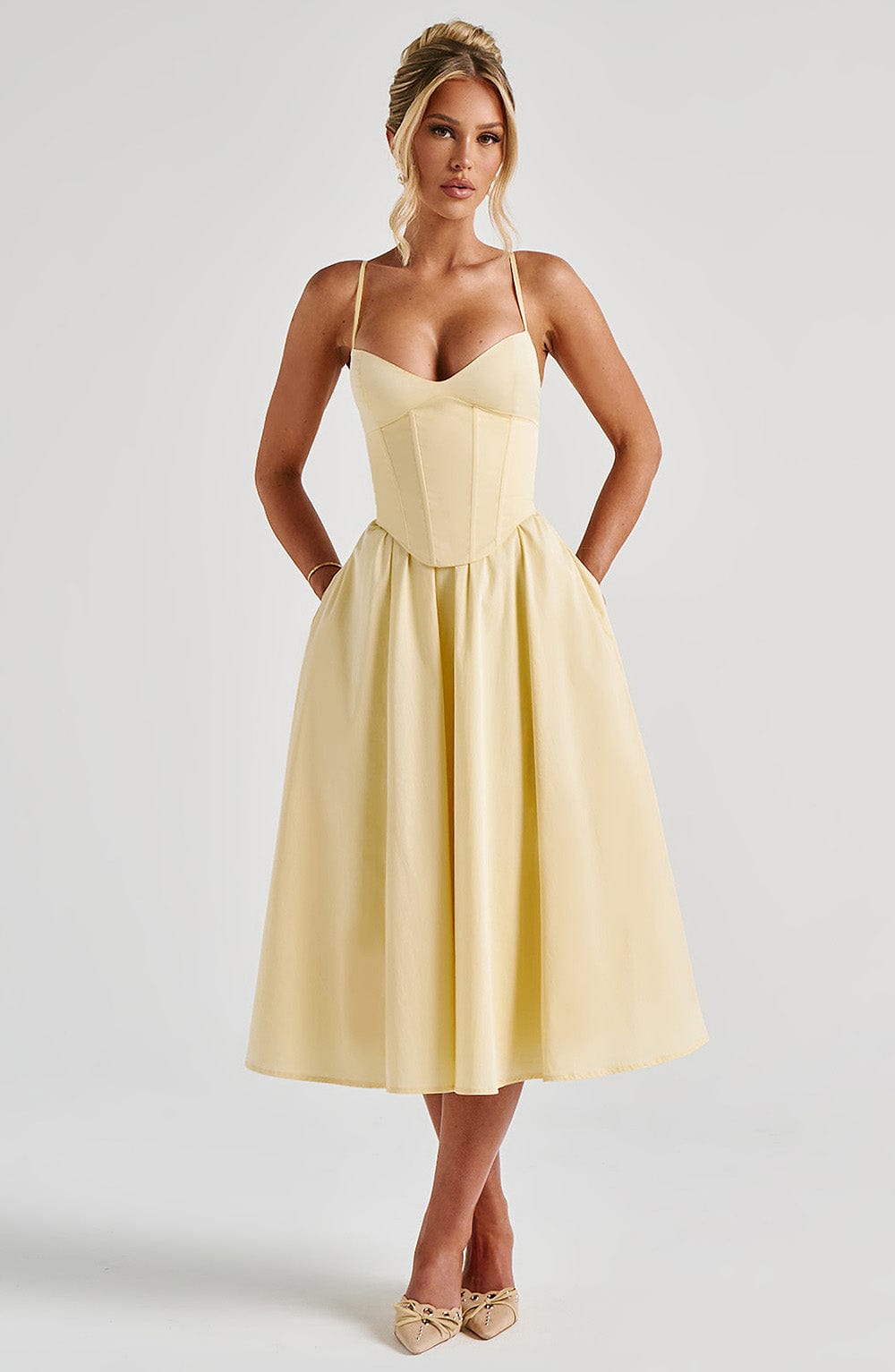 Mariella Lemon Midi Dress