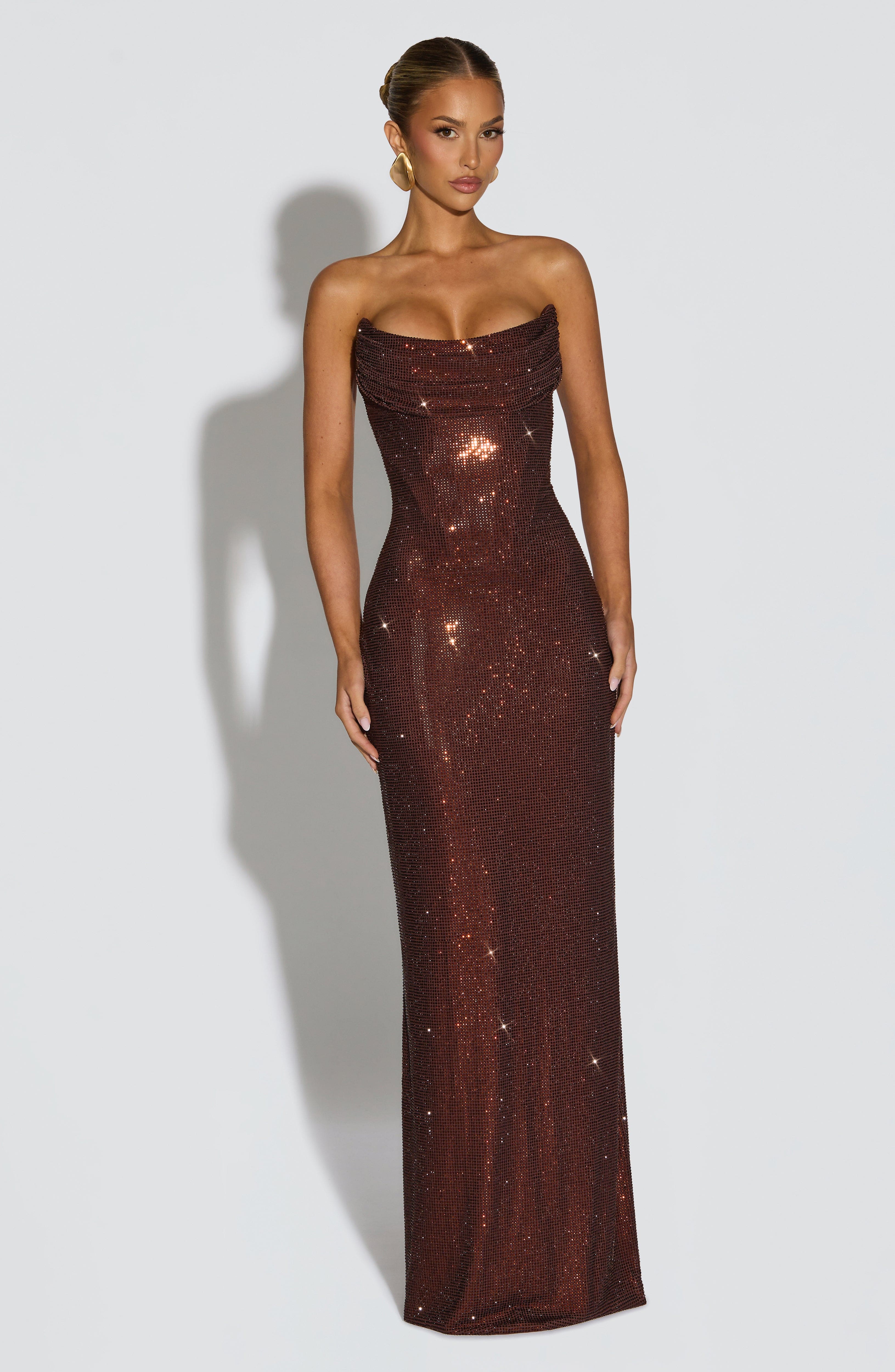 Plum Brown Mirabella Maxi Dress