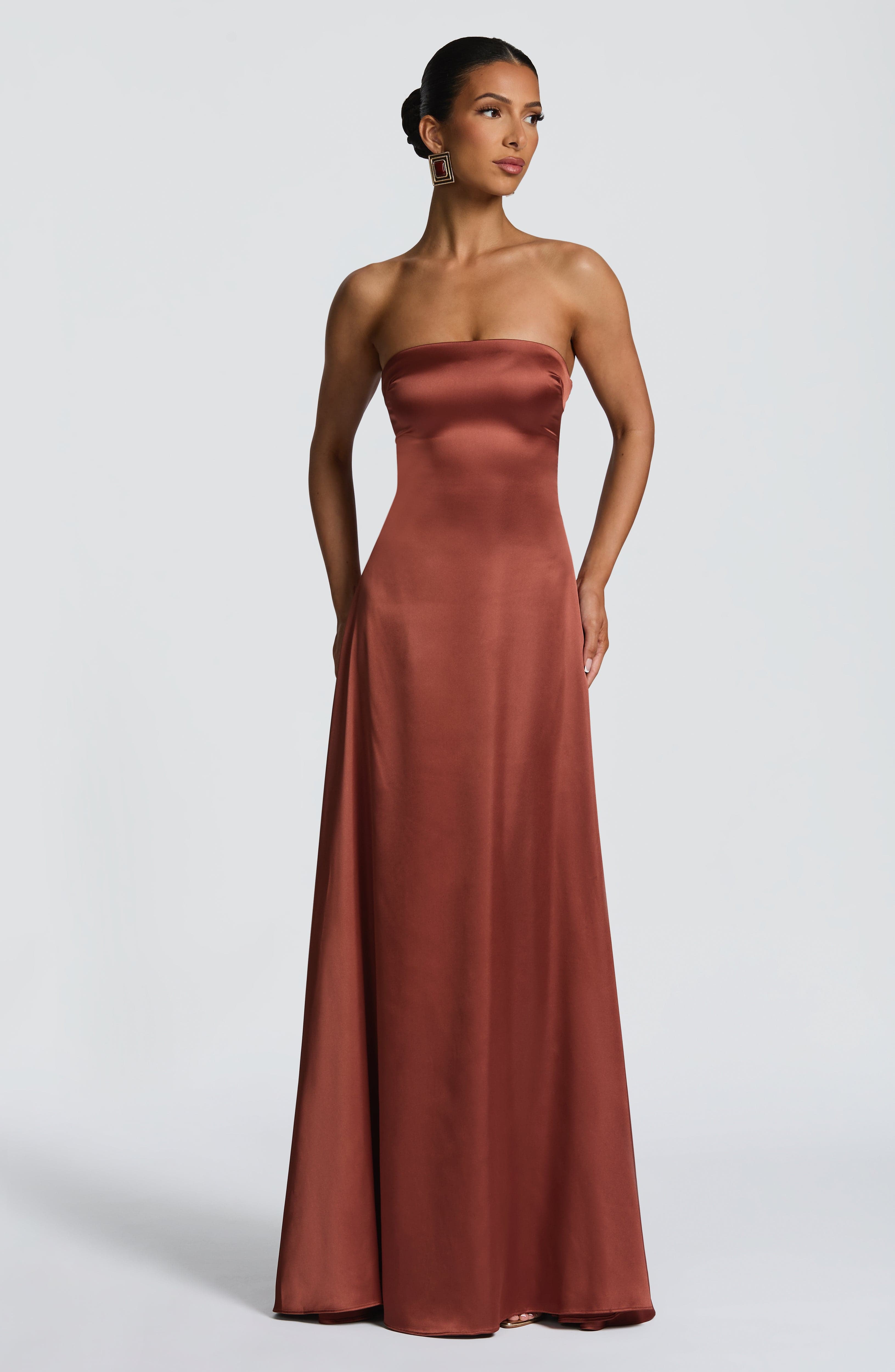 Rust-Colored Morven Maxi Dress