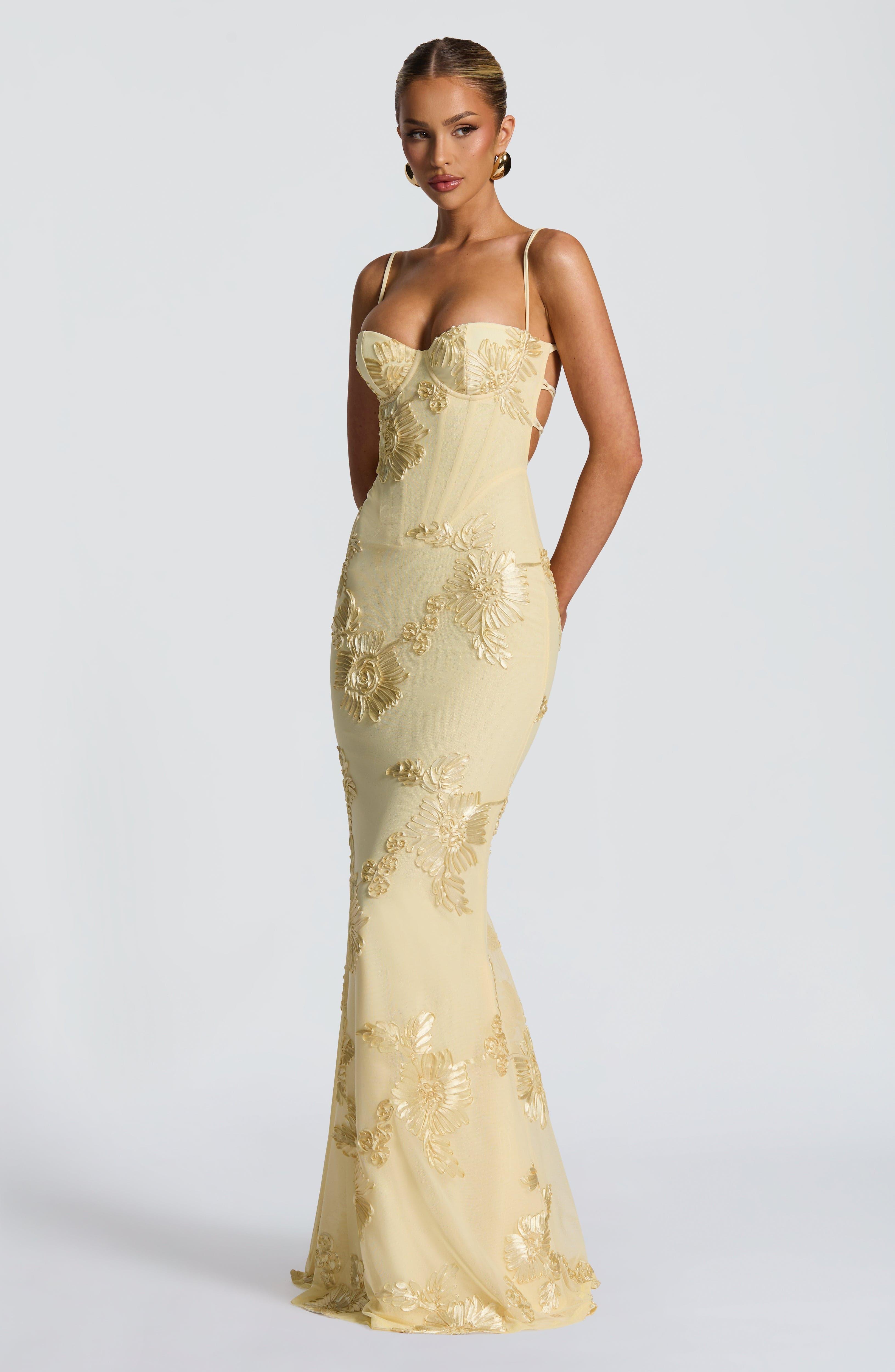 Lemon Nefertiti Maxi Dress