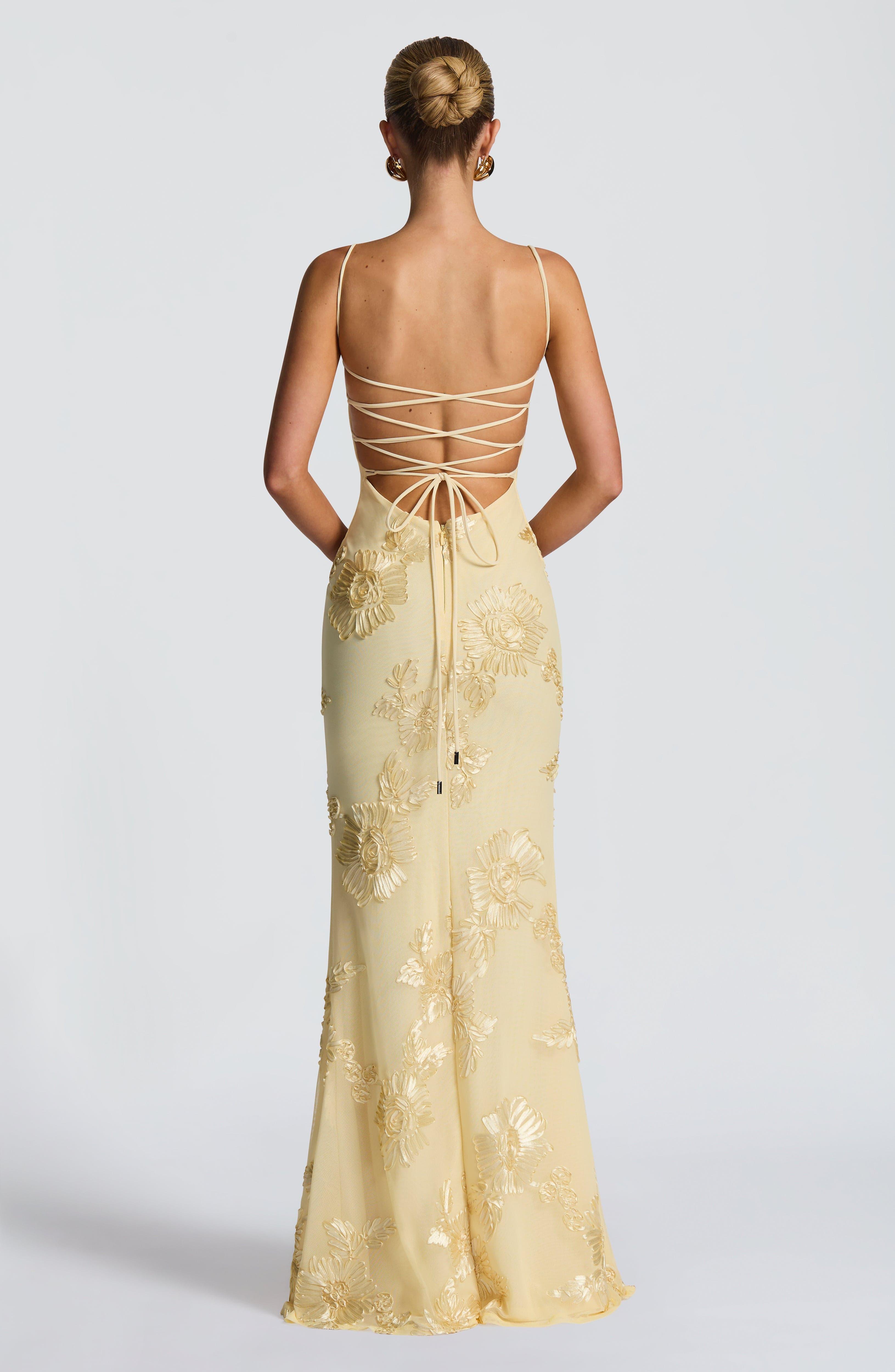 Lemon Nefertiti Maxi Dress