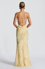 Lemon Nefertiti Maxi Dress
