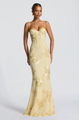 Lemon Nefertiti Maxi Dress