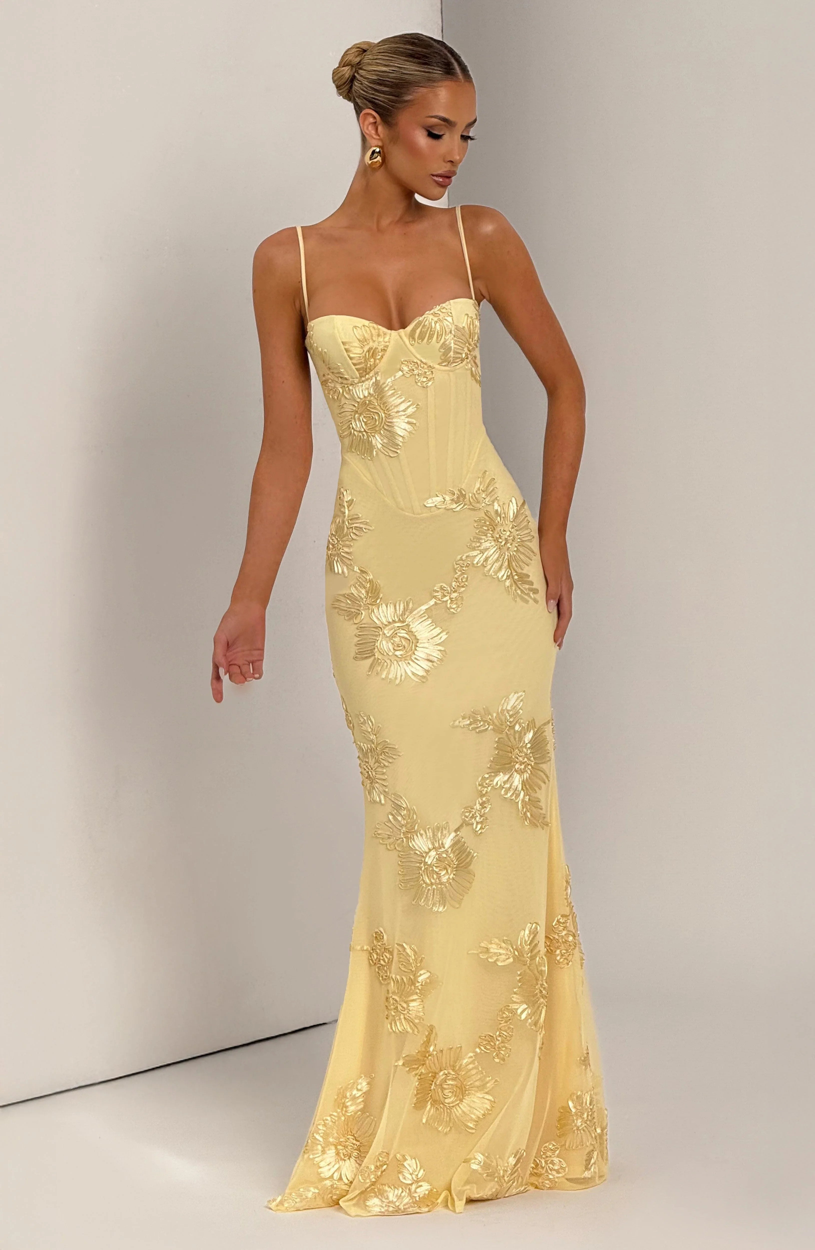 Lemon Nefertiti Maxi Dress