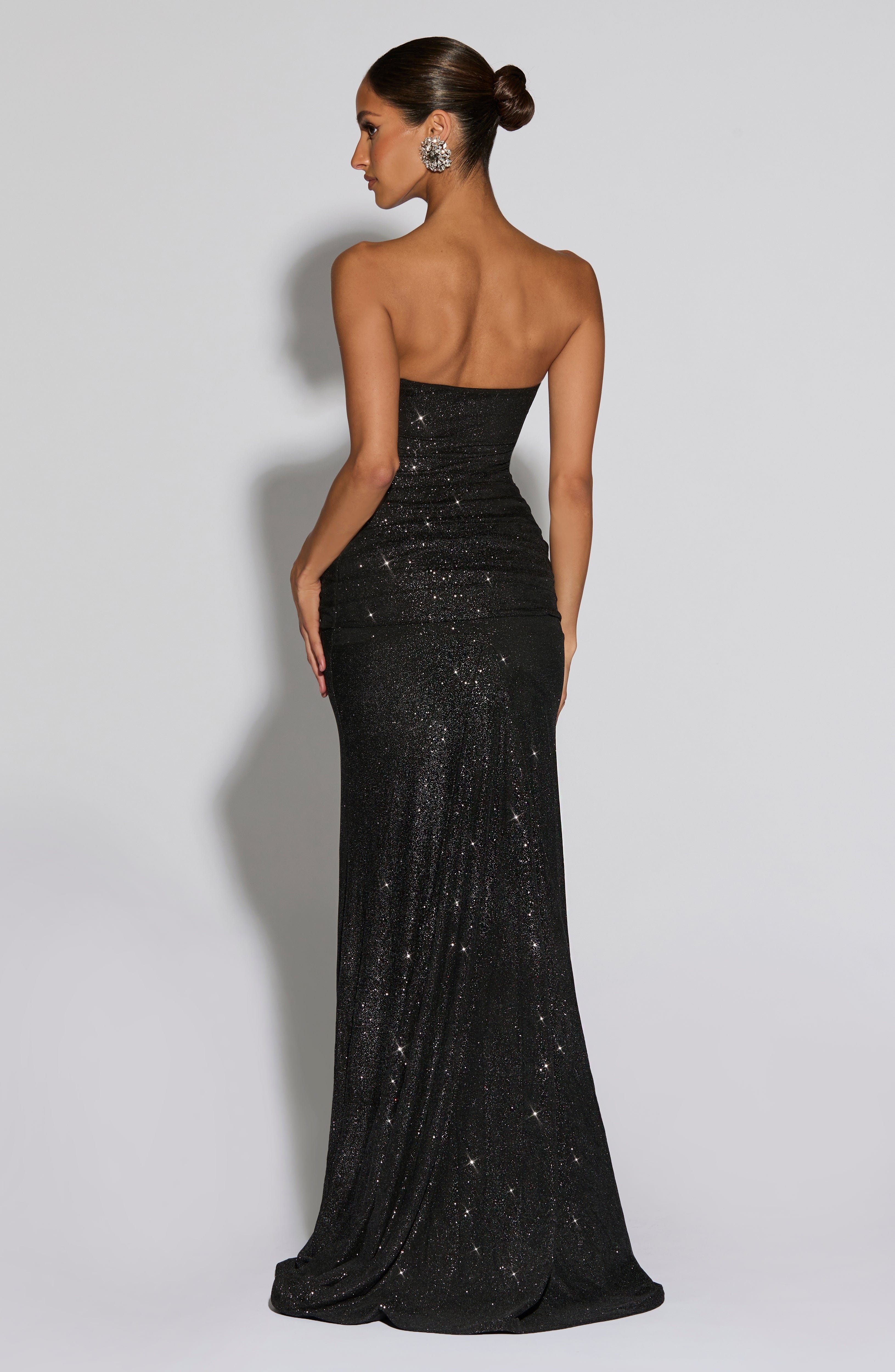 Paula Black Sparkle Maxi Dress