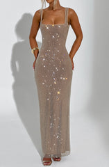 Petra Gold Maxi Dress