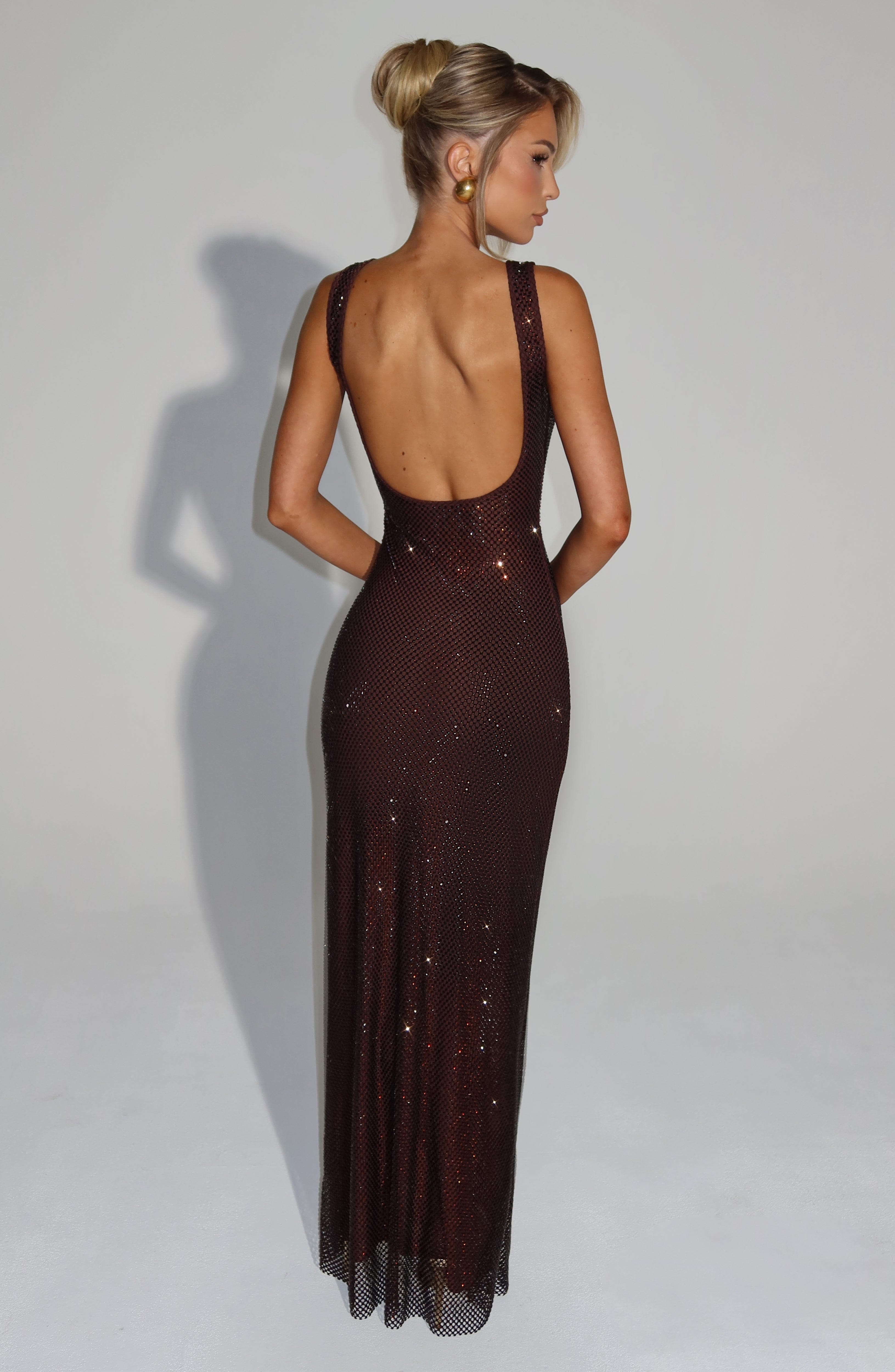 Petra Full-Length Dress - Plum Brown