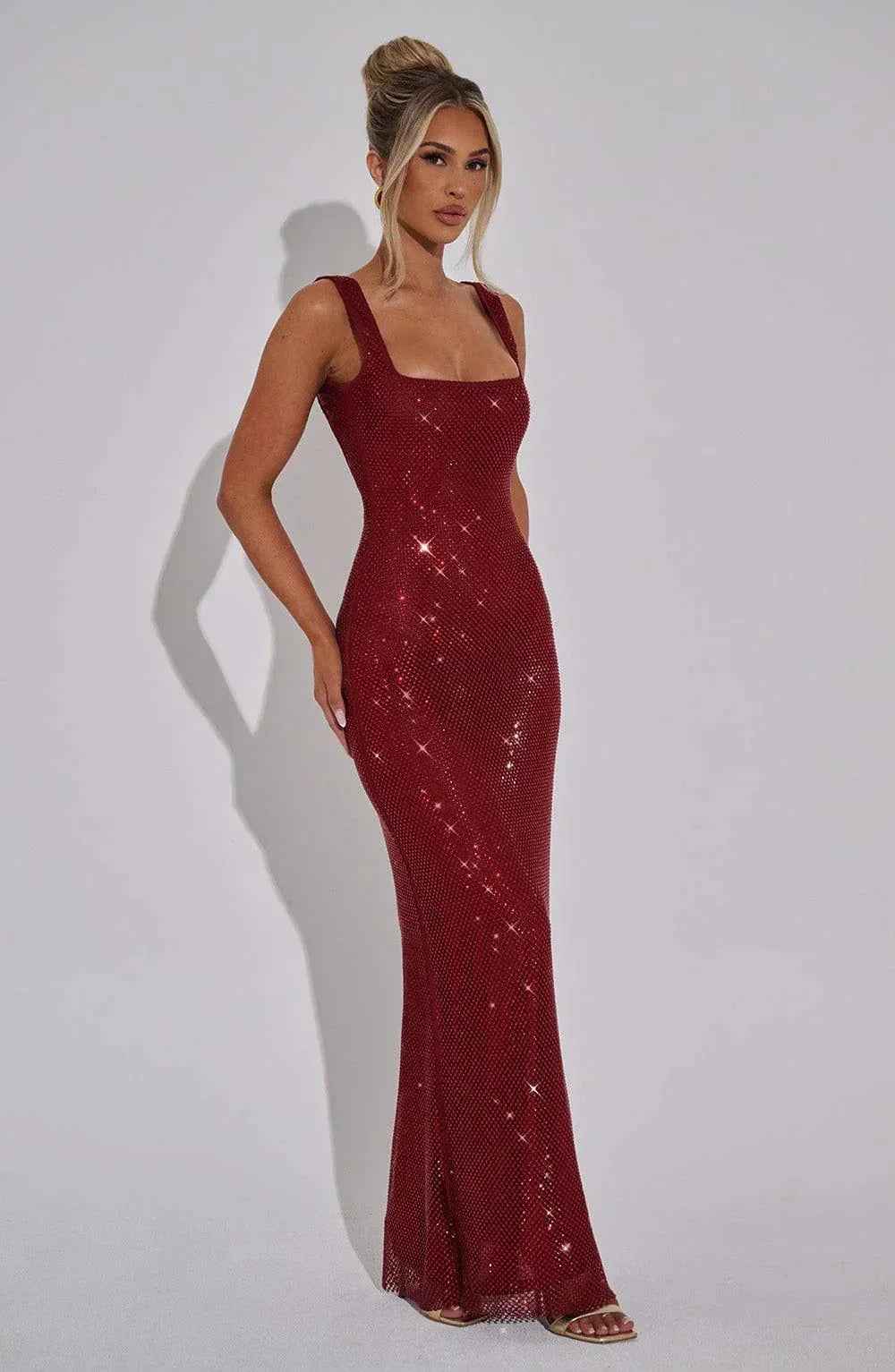 Petra Wine Maxi Dress