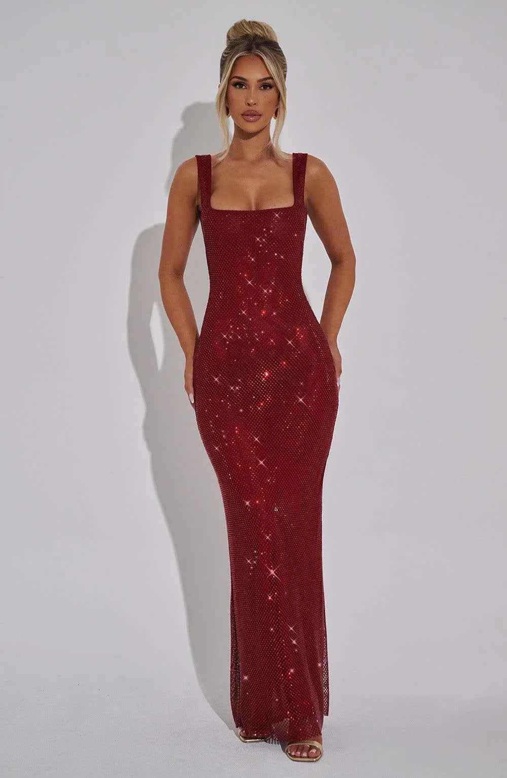 Petra Wine Maxi Dress