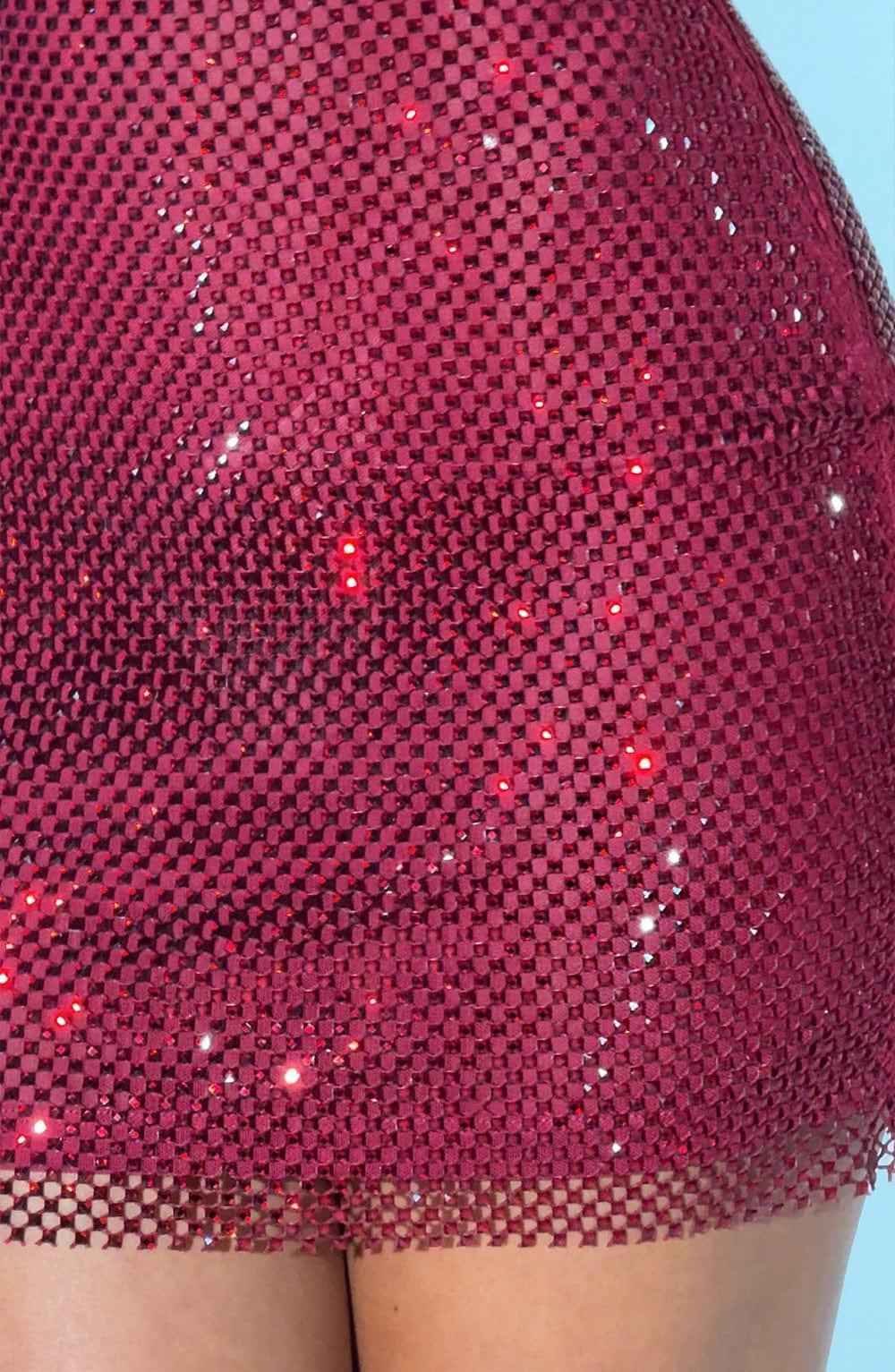 Petra Wine-Colored Mini Dress