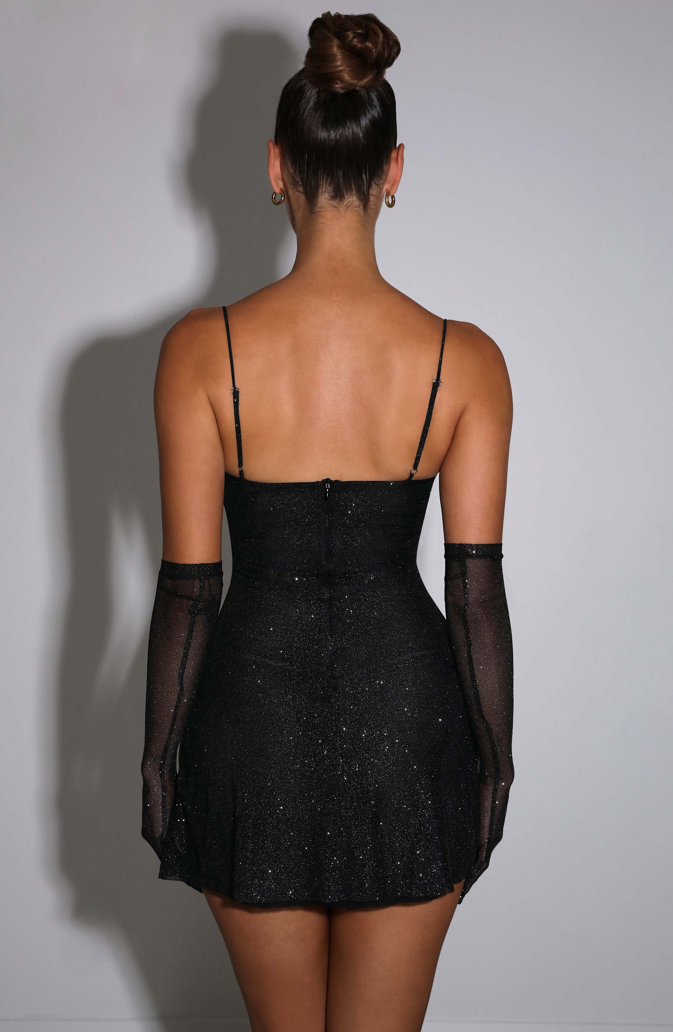 Black Sparkle Pixie Mini Dress